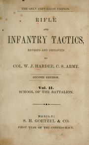 Cover of: Rifle and infantry tactics by William Joseph Hardee