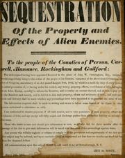 Cover of: Sequestration of the property and effects of alien enemies by Levi M. Scott
