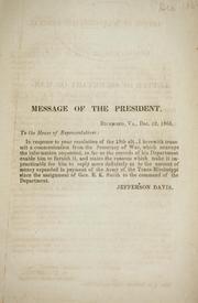 Cover of: Letter of secretary of war by Confederate States of America. War Dept.
