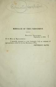 Cover of: Estimates of an appropriation relating to Indian affairs