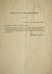 Cover of: Communication of the secretary of war...: January 27, 1863