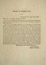 Communication from the Secretary of War ... April 14, 1863 by Confederate States of America. War Dept.
