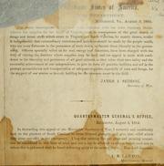 Cover of: Circular regarding impressment of food supplies in the Southern states