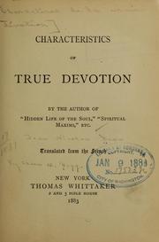 Cover of: Characteristics of true devotion