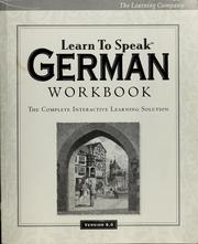 Cover of: Learn to speak German workbook