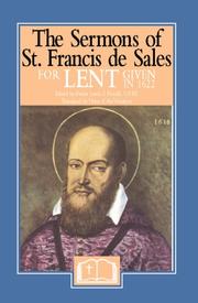 Cover of: The Sermons of St. Francis de Sales for Lent Given in 1622 by Lewis S. Fiorelli