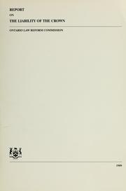 Cover of: Report on the liability of the Crown