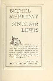 Cover of: Bethel Merriday by Sinclair Lewis