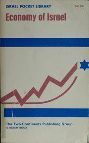 Cover of: Israel-pocket-library: Economy