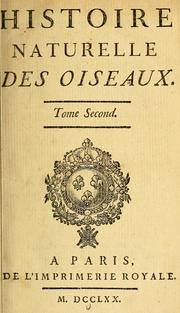 Cover of: Histoire naturelle des oiseaux by Georges-Louis Leclerc, comte de Buffon