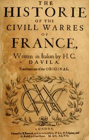 Cover of: The historie of the civill warres of France