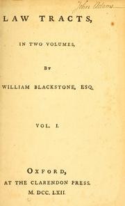 Cover of: Law tracts: in two volumes
