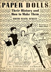 Cover of: Paper dolls by [by] Edith Flack Ackley; drawings by Telka Ackley.