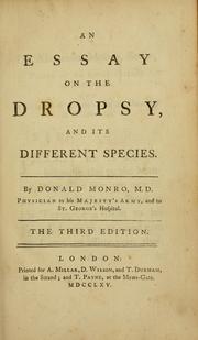 Cover of: An essay on the dropsy, and its different species