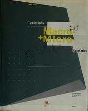 Cover of: Typography: macro- and microaesthetics