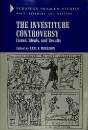 Cover of: The investiture controversy: issues, ideas, and results.