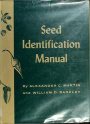 Cover of: Seed identification manual