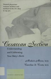 Cover of: Cesarean section: understanding and celebrating your baby's birth