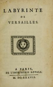 Cover of: Labyrinte de Versailles