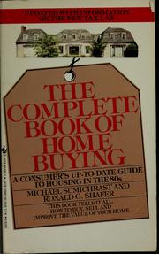 Cover of: The complete book of home buying