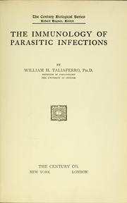Cover of: The immunology of parasitic infections