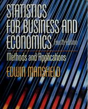 Cover of: Statistics for business and economics