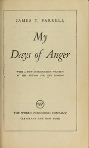 Cover of: My days of anger by James T. Farrell