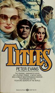 Cover of: Titles by Evans, Peter