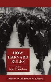 How Harvard rules by John Trumpbour