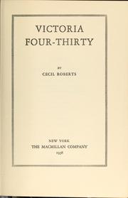 Cover of: Victoria, four-thirty by Cecil Roberts