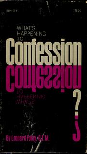 Cover of: What's happening to confession?
