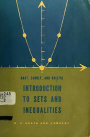 Cover of: Introduction to sets and inequalities