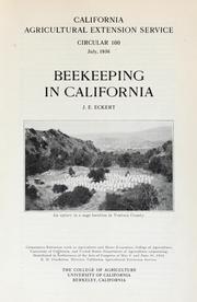 Cover of: Beekeeping in California by John Edward Eckert