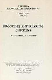 Cover of: Brooding and rearing chickens