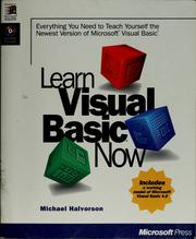 Cover of: Learn VisualBASIC now by Michael Halvorson