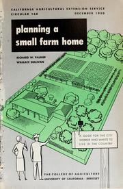 Cover of: Planning a small farm home by Richard W. Palmer