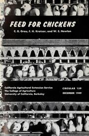 Cover of: Feed for chickens