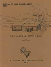 John Jarvie of Brown's Park by William L. Tennent