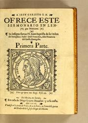 Cover of: A Iesu Christo S.N. ofrece este Sermonario en lengua mexicana