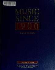 Cover of: Music since 1900