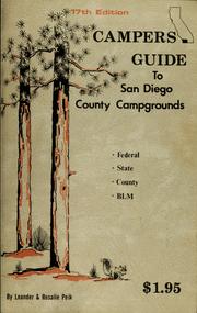Cover of: Camper's guide to San Diego County campgrounds: Federal, State, County, BLM