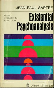 Cover of: Existential psychoanalysis