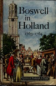 Cover of: Boswell in Holland, 1763-1764: including his correspondence with Belle de Zuylen (Zélide)