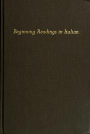 Cover of: Beginning readings in Italian. by Alfred Maurice Galpin