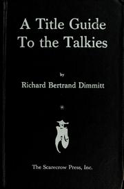 Cover of: A title guide to the talkies