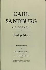 Carl Sandburg by Penelope Niven