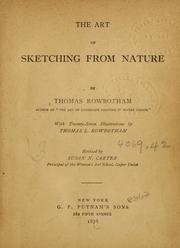 Cover of: The art of sketching from nature