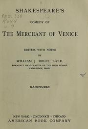 Cover of: Shakespeare's Comedy of The Merchant of Venice