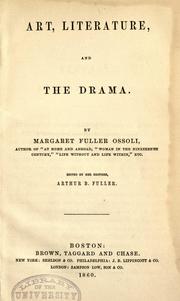 Cover of: Art, literature, and the drama