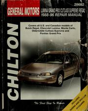 Cover of: Chilton's GM Lumina/Grand Prix/Cutlass Supreme/Regal 1988-96 repair manual